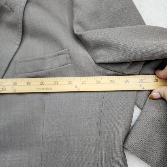 Kozelkas Mens Wear Suit Jacket Sports Coat Men 50 L Gray Gold Buttons Pockets - Picture 3 of 15